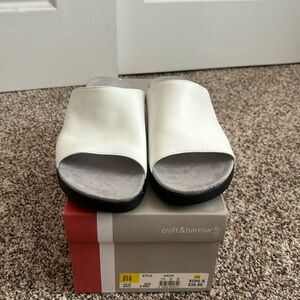 Brand new in box - white sandals - size 9